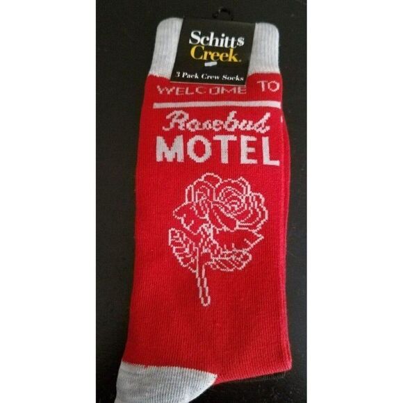 Schitt's Creek 3 Pk Unisex One Size Socks Funny Quotes Red, White & Black - Picture 2 of 8
